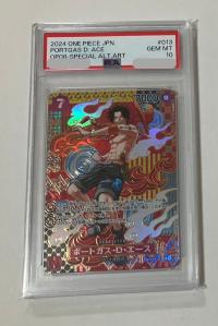 ＜特価＞〔PSA10鑑定済〕ポートガス・D・エース(パラレル/SP/和柄/illust:Tacchan)【SP】{OP02-013[OP08]}