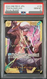 〔PSA10鑑定済〕トラファルガー・ロー(illust:lack)【SEC】{OP10-119}